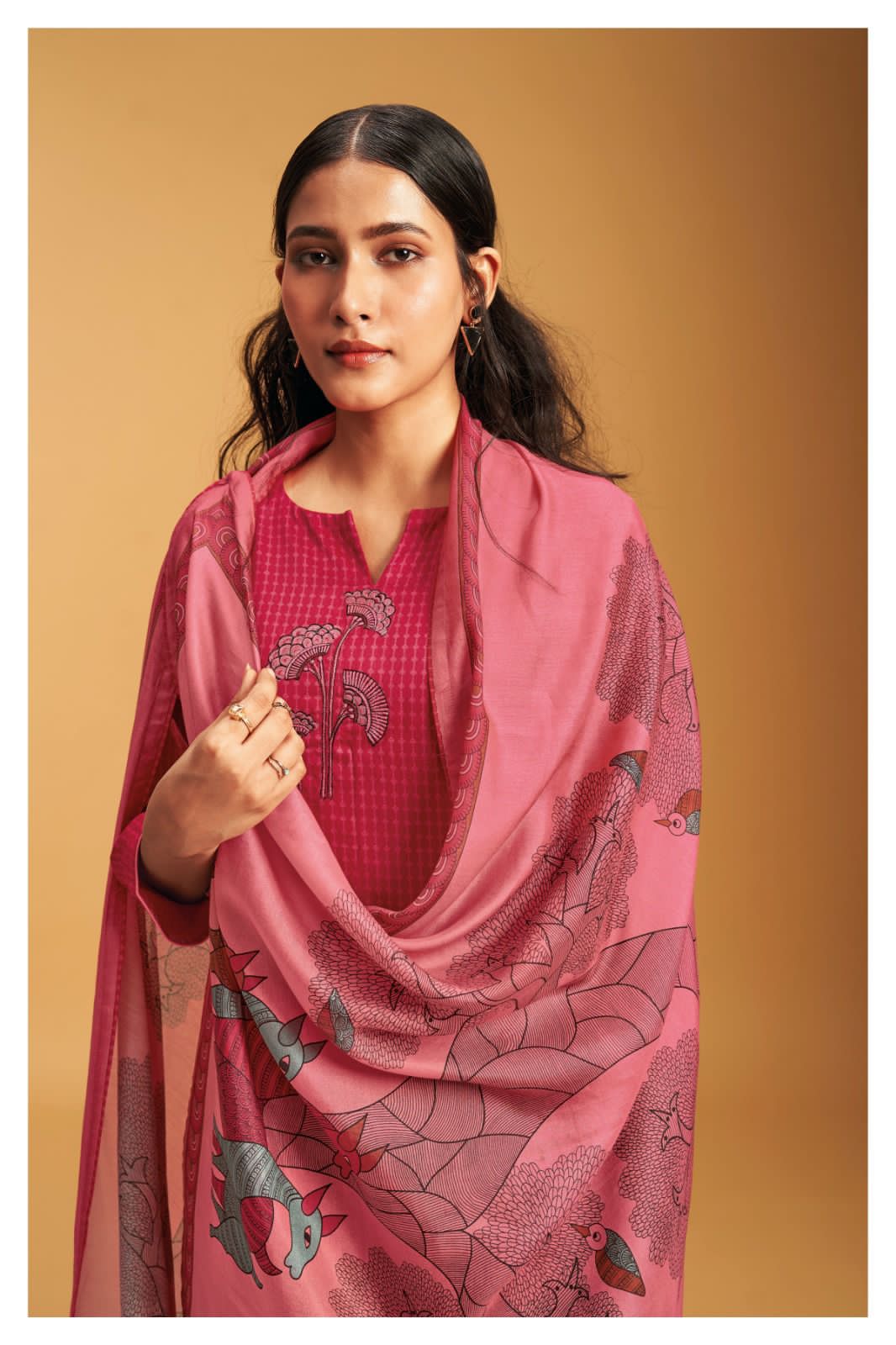 Abeni S1787 By Ganga Cotton Silk Printed Suits Catalog
